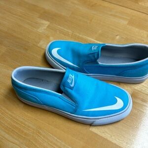 Nike slip on shoes GREAT CONDITION, smoke free home!! Sky blueish